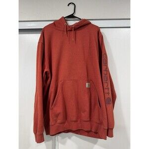 Carhartt Loose Fit Logo Sleeve Sweatshirt Red Orange Mens X-Large - TS0288-M